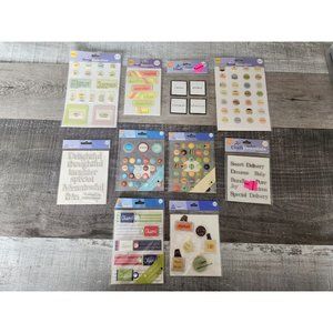 Lot Scrapbooking Stickers 3D Embellishments LOT of 10 Retired NEW #29